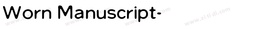 Worn Manuscript字体转换